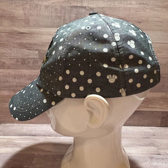 Disney Parks Mickey & Minnie Kissing Polka Dot Adult Adjustable Baseball Cap - Picture 4 of 9